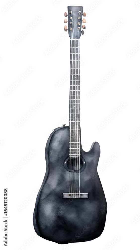 Naklejka premium PNG Bag black shape guitar case bag fretboard string music.