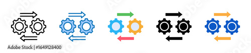 Transition multiple style icons set design vector illustration. 