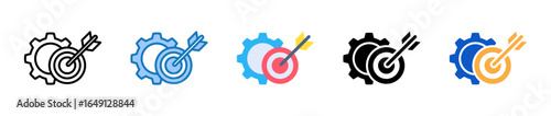 Target multiple style icons set design vector illustration. 
