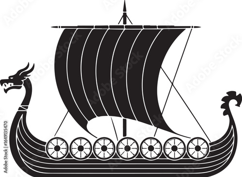 Iconic Viking ship sails across open seas