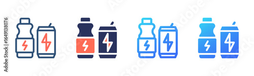 Energy Drink icon sheet multi style collection