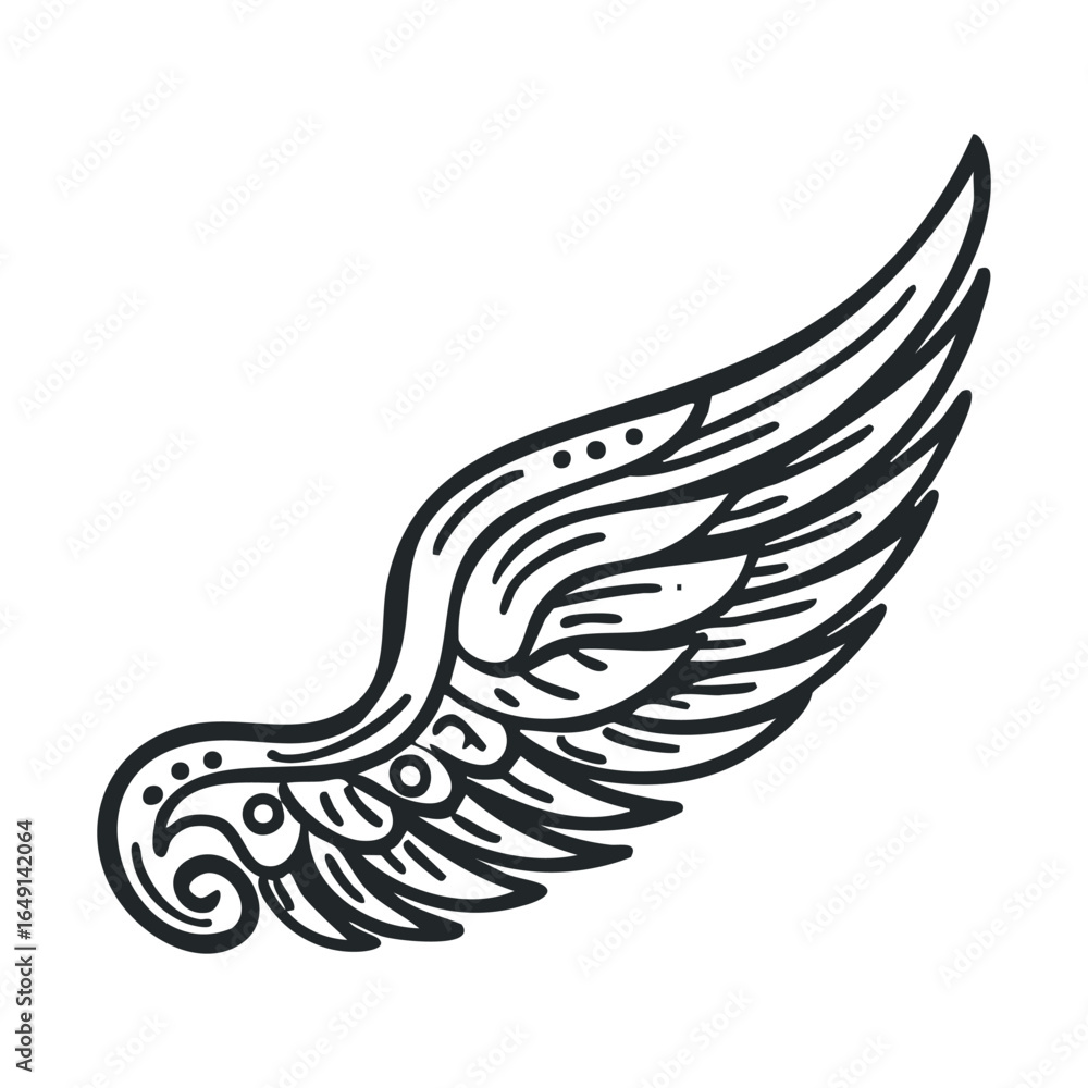 Obraz premium Elegant wing design for artistic projects and creative expressions