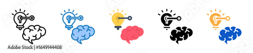Intellectual multiple style icons set design vector illustration. 