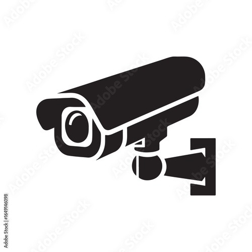 security camera vector silhouette clip art logo design illustration. CCTV camera icons set collections,