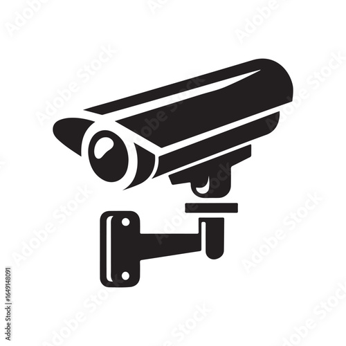security camera vector silhouette clip art logo design illustration. CCTV camera icons set collections,