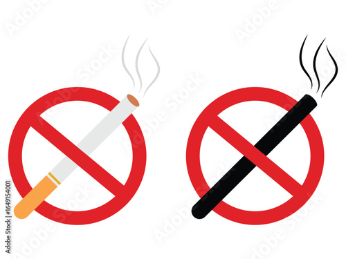 Smoking icon symbol. Smoking icon vector. Containing cigarette, cannabis, smoke, vape, cigar, ashtray, nicotine and more. Vector illustration.