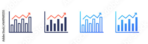Charting icon sheet multi style collection
