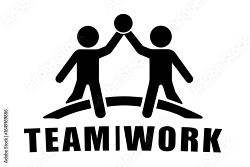 A vector illustration of a business people team or family group silhouette logo icon design concept