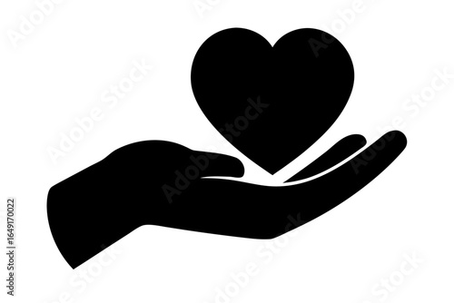 Red heart symbol held gently in hands, a concept of love, care, and health for Valentine's Day