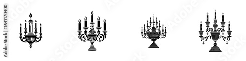Elegant candle holders displayed in various designs suitable for home decor and events