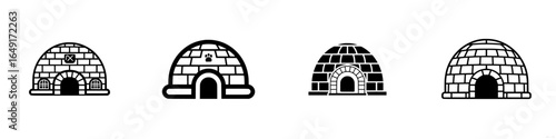 Variations of igloo designs showcasing traditional architecture from cold climates