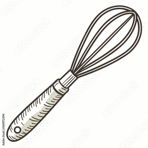 wire whisk isolated on white