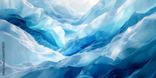 Wallpaper Mural Icy glacier blue layered organic lines with frosty texture, nature-inspired abstract pattern for modern wallpaper or graphic background Torontodigital.ca