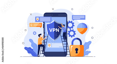 Securing online privacy with a virtual private network on a mobile device for enhanced digital safety