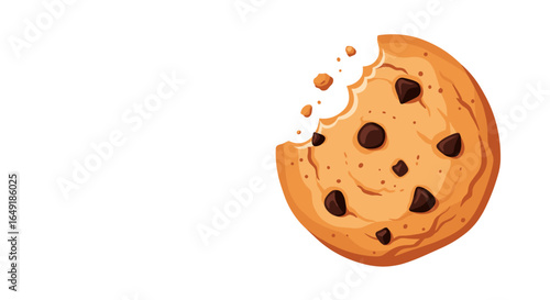 Deliciously baked chocolate chip cookie a wholesome treat perfect for any occasion sweet confectionary baked goodness