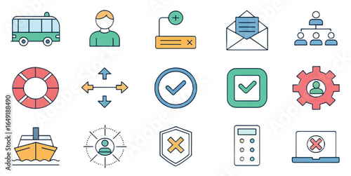 Cloud Computing Icons — Modern Storage, Security, Networking, Servers & DevOps Symbols