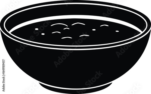  miso soup silhouette vector illustration