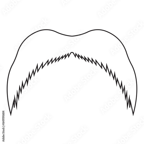 Mustache Outline Icon, Simple Icon Vector Design, best used for presentation, application, web and banner