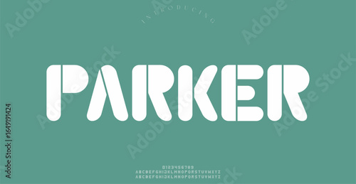 Parker vector illustration of alphabet letter A to Z