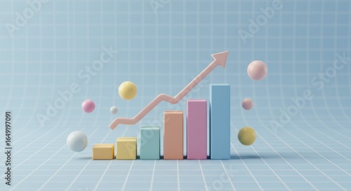 Business growth analysis digital environment infographic graphical data representation optimizing performance