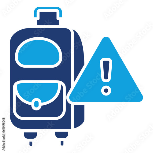 Travel Advisories Flat Blue Icon