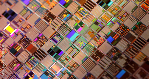 Wallpaper Mural Silicon semiconductor wafer close-up. Torontodigital.ca