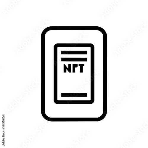 Nft token crypto art digital asset blockchain technology collectible non fungible token icon vector