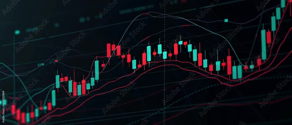 Illustration minimaliste d’affaires avec graphiques financiers en croissance