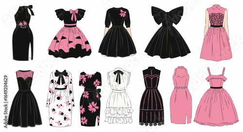 Assortment of Women's Dress Designs