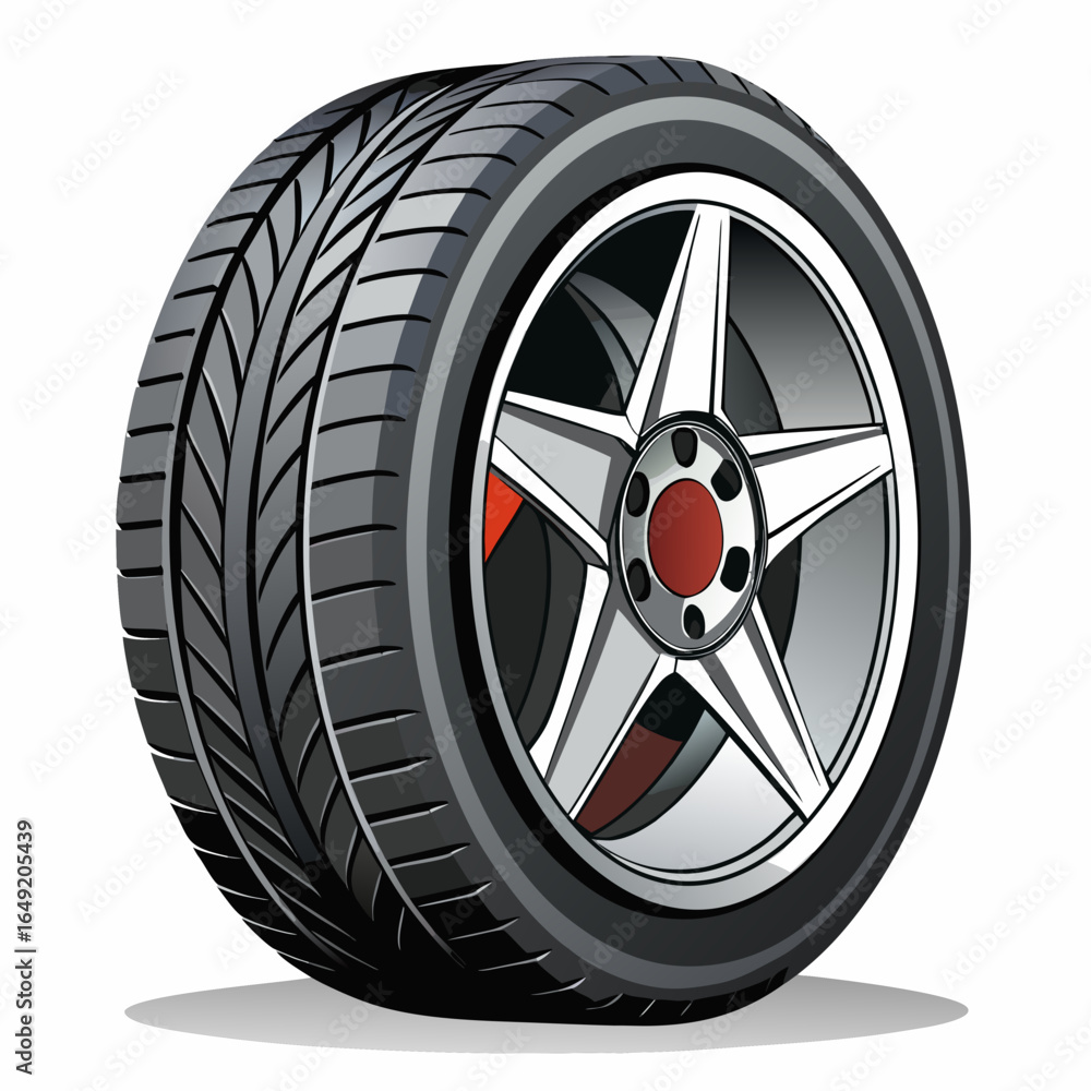 Obraz premium car wheel isolated