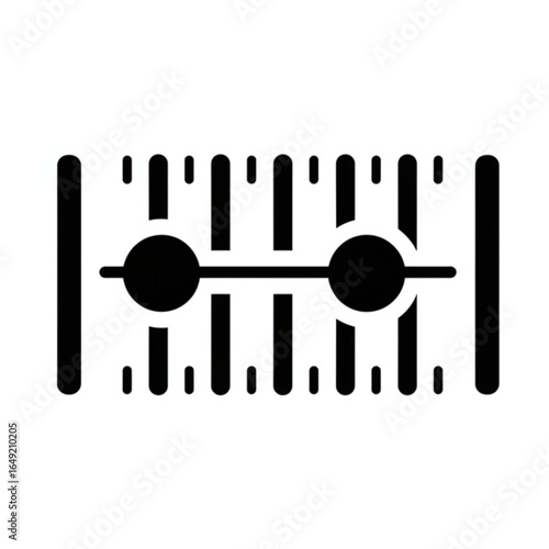 Adjustable slider control for sound or volume with minimalist graphic design elements