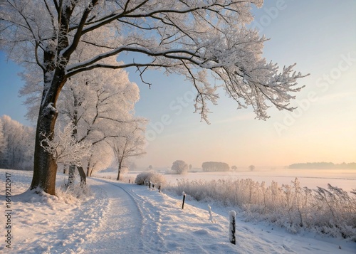 winter landscape with trees