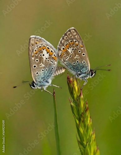 Wallpaper Mural Two butterflies on a blade of grass Torontodigital.ca