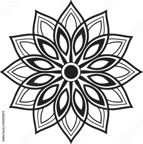 Abstract geometric pattern with vibrant color splashes and a central silhouette element