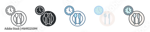 Break Time Icon Set Multiple Style Collection