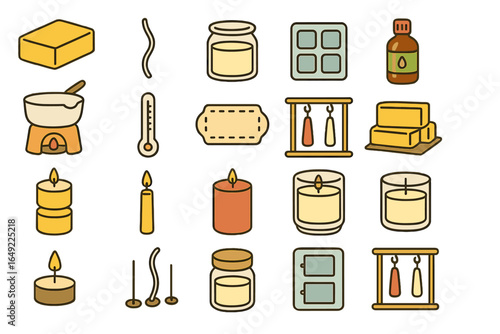 Decorate with homemade candles using various tools and ingredients for relaxing ambiance and fragrance enhancement
