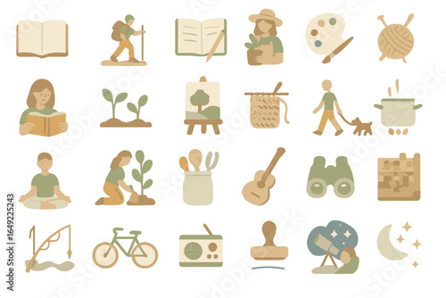 Exploration of hobbies and activities in a creative and relaxing lifestyle