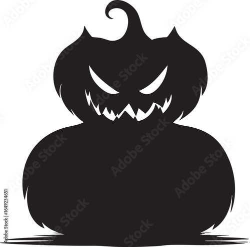vector illustration of a scary halloween pumpkin