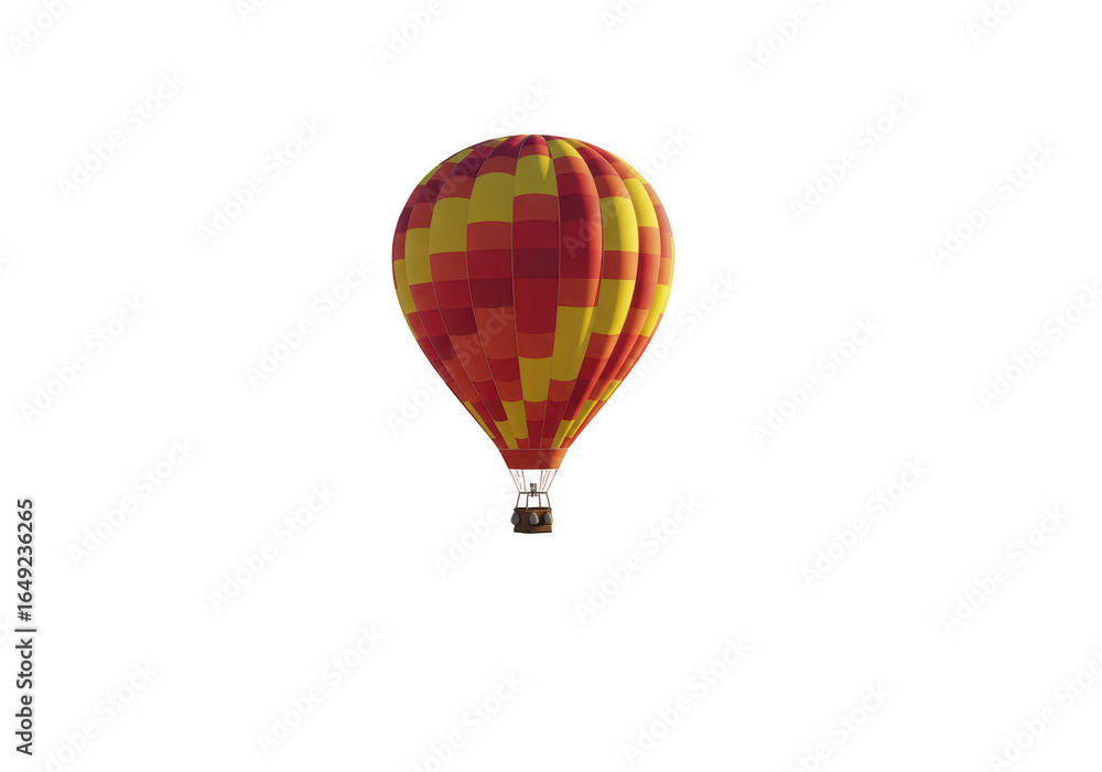 Fototapeta premium Vibrant Hot Air Balloon Floating