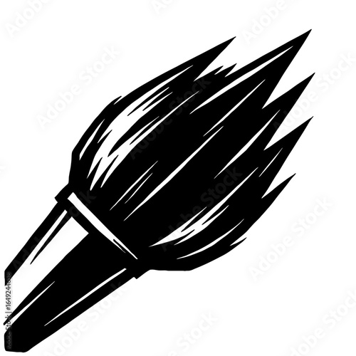 Dynamic Paint Brush Stroke Vector Art - Creative Design Element