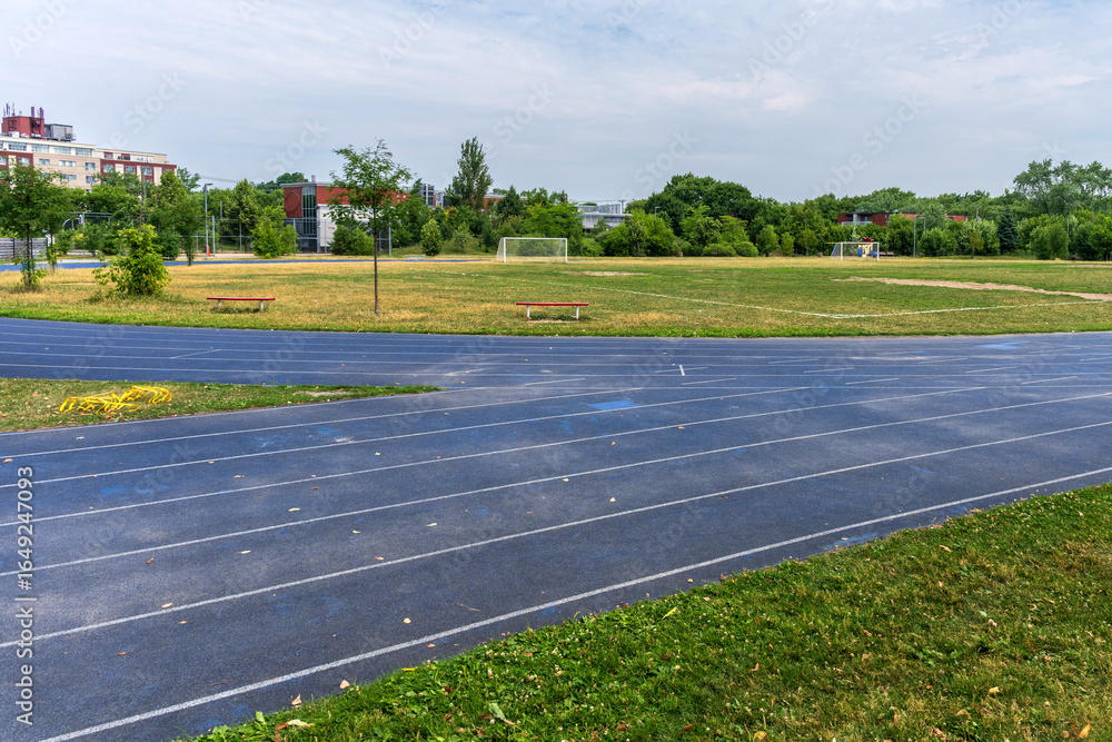 Obraz premium An empty sport and track field