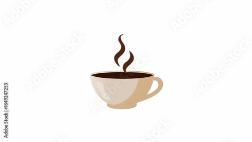 Hot Coffee Cup Pictogram Animation/ホットコーヒーカップのピクトグラムアニメーション11