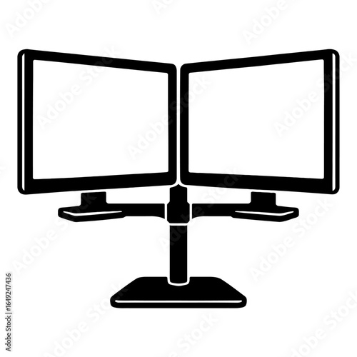 Modern Dual Computer Monitors for Enhanced Productivity Workstation