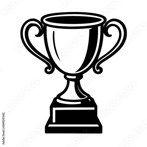 Glorious Victory Trophy: Polished Cup Award Symbolizing Achievement and Success