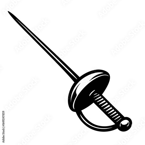 Elegant Fencing Sabre Sword for Sport, Dueling, and Martial Arts