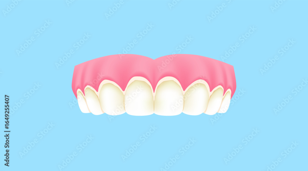 Fototapeta premium Upper teeth (Tartar) illustration vector design. Dental care concept.