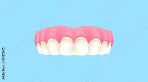 Upper teeth (Tartar) illustration vector design. Dental care concept.