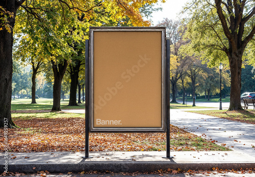 Vertical Park Banner Mockup