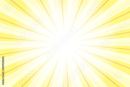 Orange Yellow Crayola Abstract Sunlight Background. Yellow Glow Effect Sunburst Background for Presentation, Banner, Poster, Flyer, Sales. Pop Art Template for Summer and Spring. Rays Theme.
