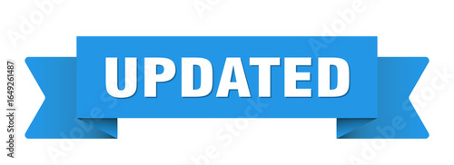 updated ribbon isolated on transparent background. updated ribbon